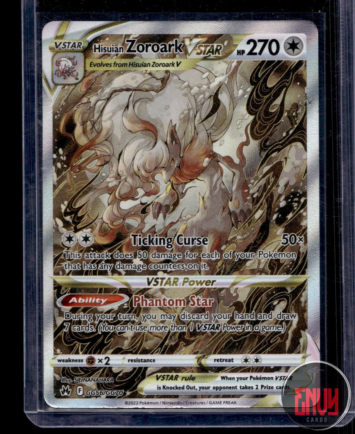 Hisuian Zoroark VSTAR NM GG56/GG70 UR Crown Zenith Galarian Gallery Pokemon Holo