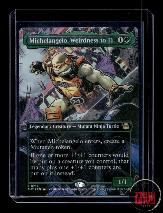Michelangelo, Weirdness to 11 (Borderless) LP 0214 TMNT Foil
