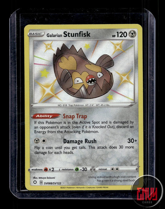 Galarian Stunfisk NM SV088/SV122 Shining Fates Shiny Vault Pokemon Holo