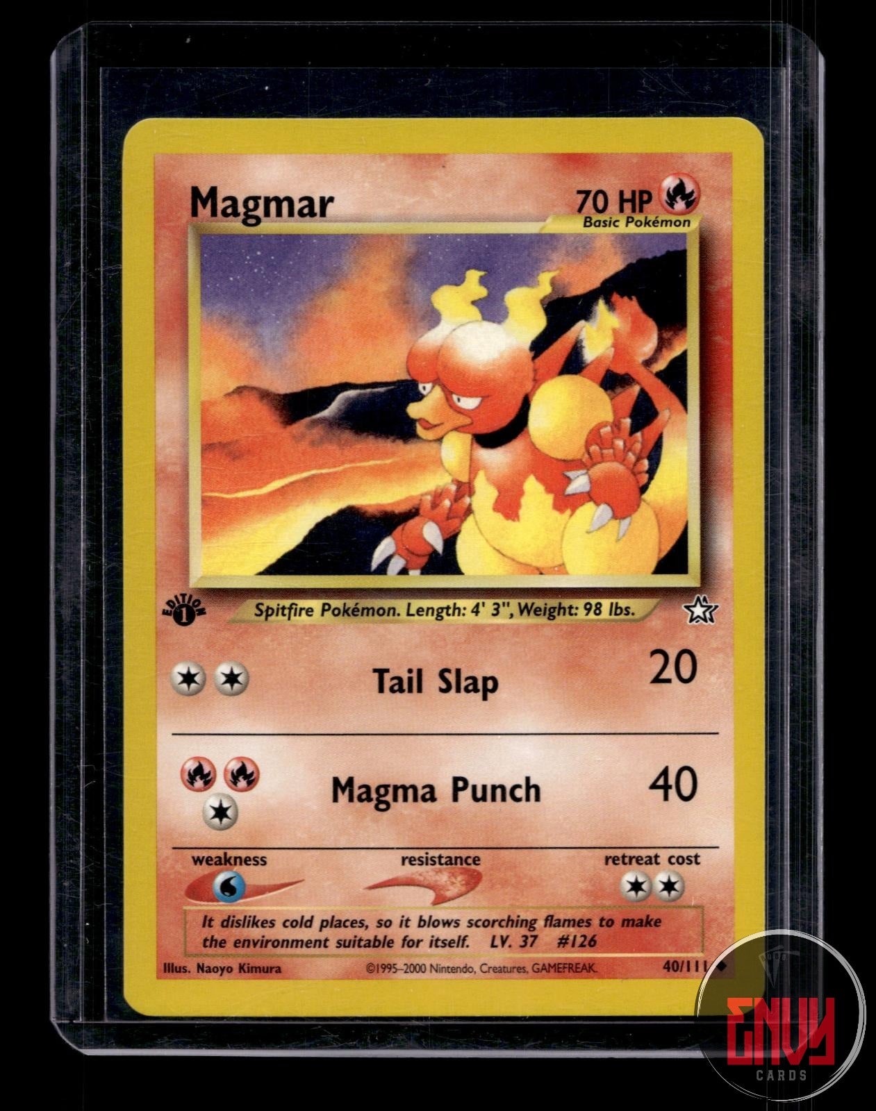 Magmar Lightly Played 40/111 Uncommon Neo Genesis Pokemon 1st Edition