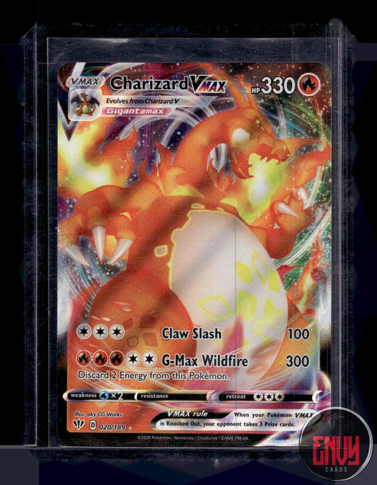 Charizard VMAX Near Mint 020/189 VMAX Rare Darkness Ablaze Pokemon Holo