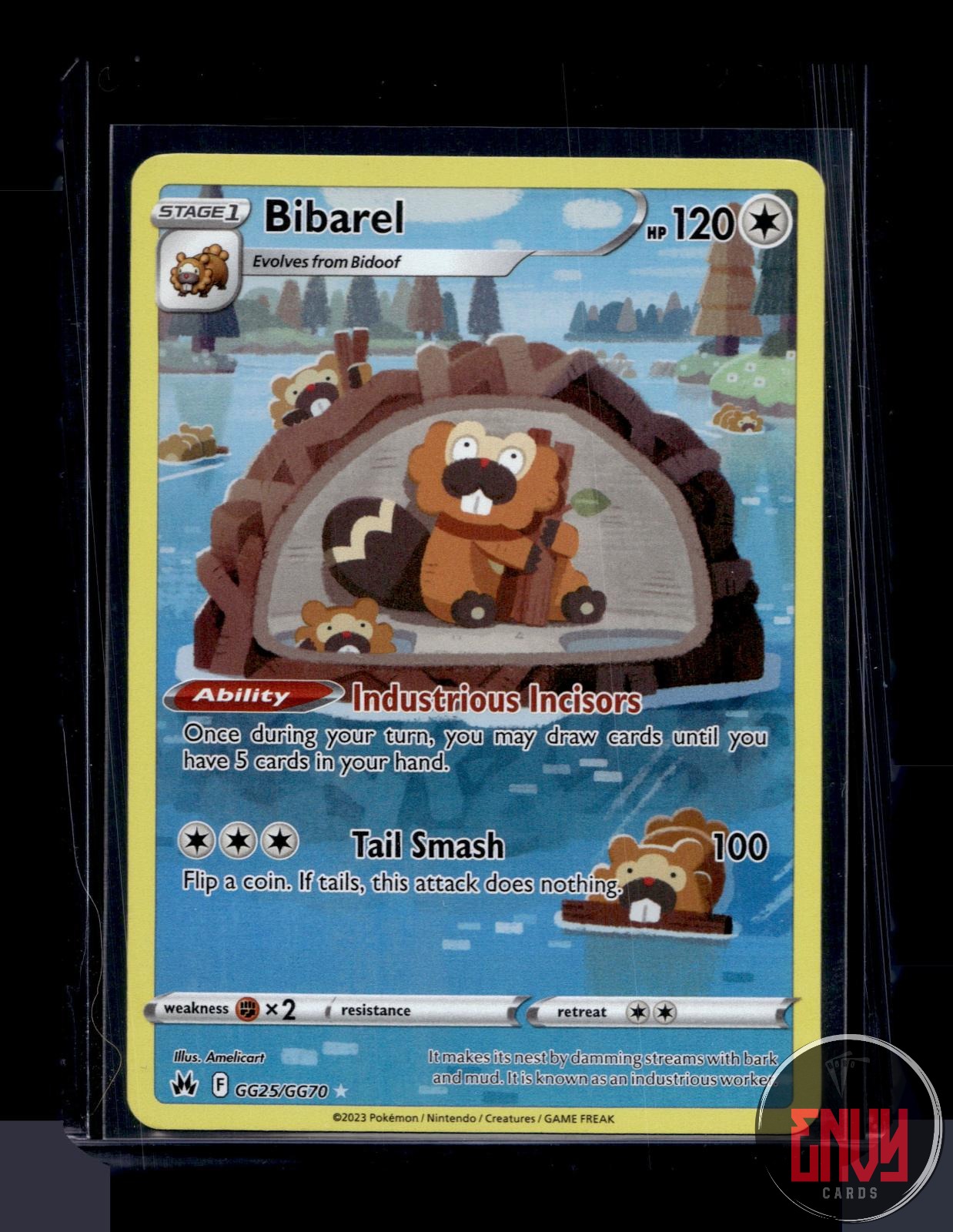 Bibarel LP GG25/GG70 Trainer Gallery Rare Crown Zenith Galarian Gallery Pokemon