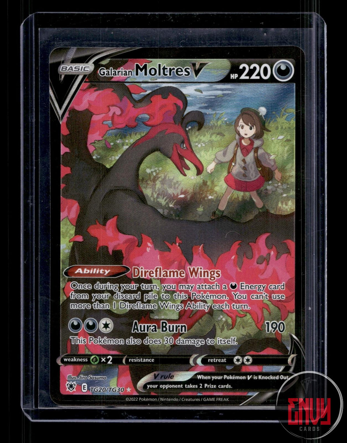 Galarian Moltres V NM TG20/TG30 Astral Radiance Trainer Gallery Pokemon Holo