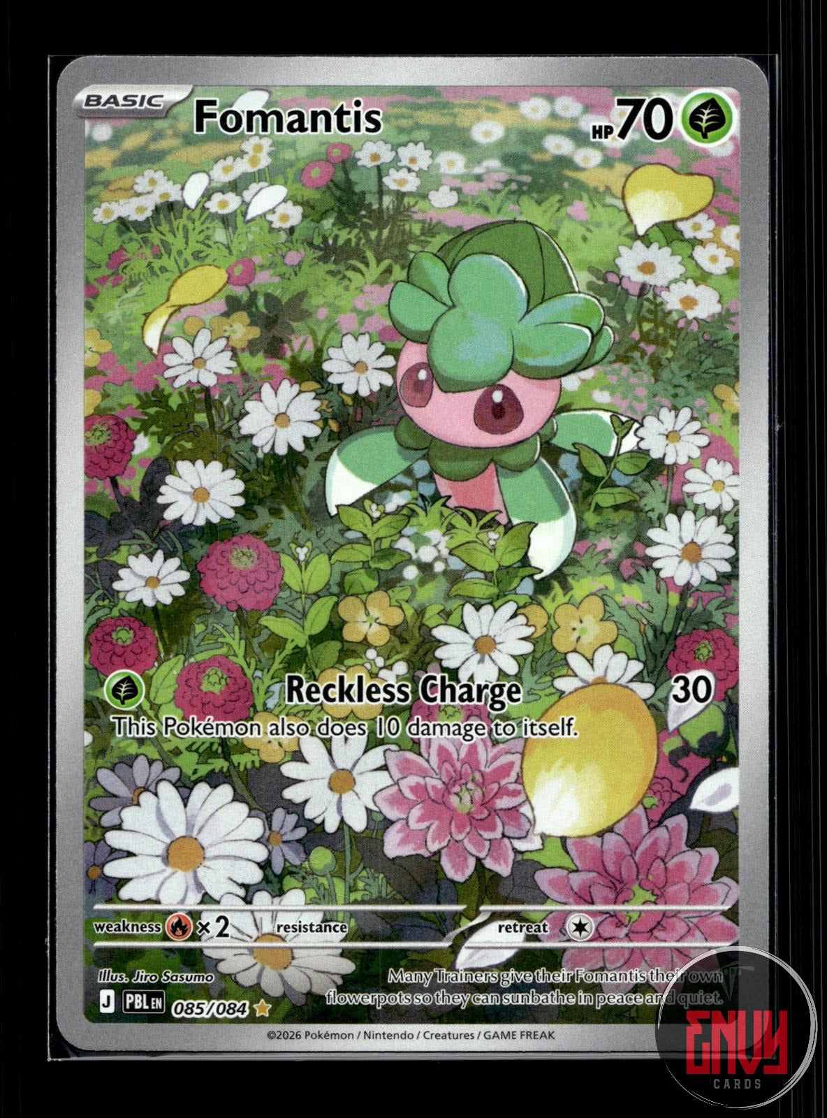 Fomantis NM 085/084 IR Pitch Black Pokemon Holo