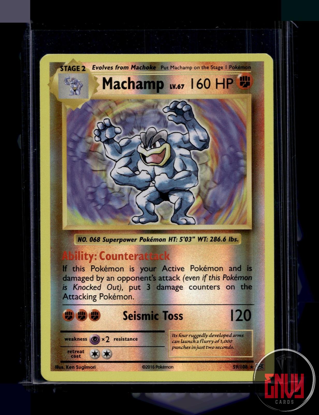 Machamp Near Mint 59/108 Rare Evolutions Pokemon Reverse Holo