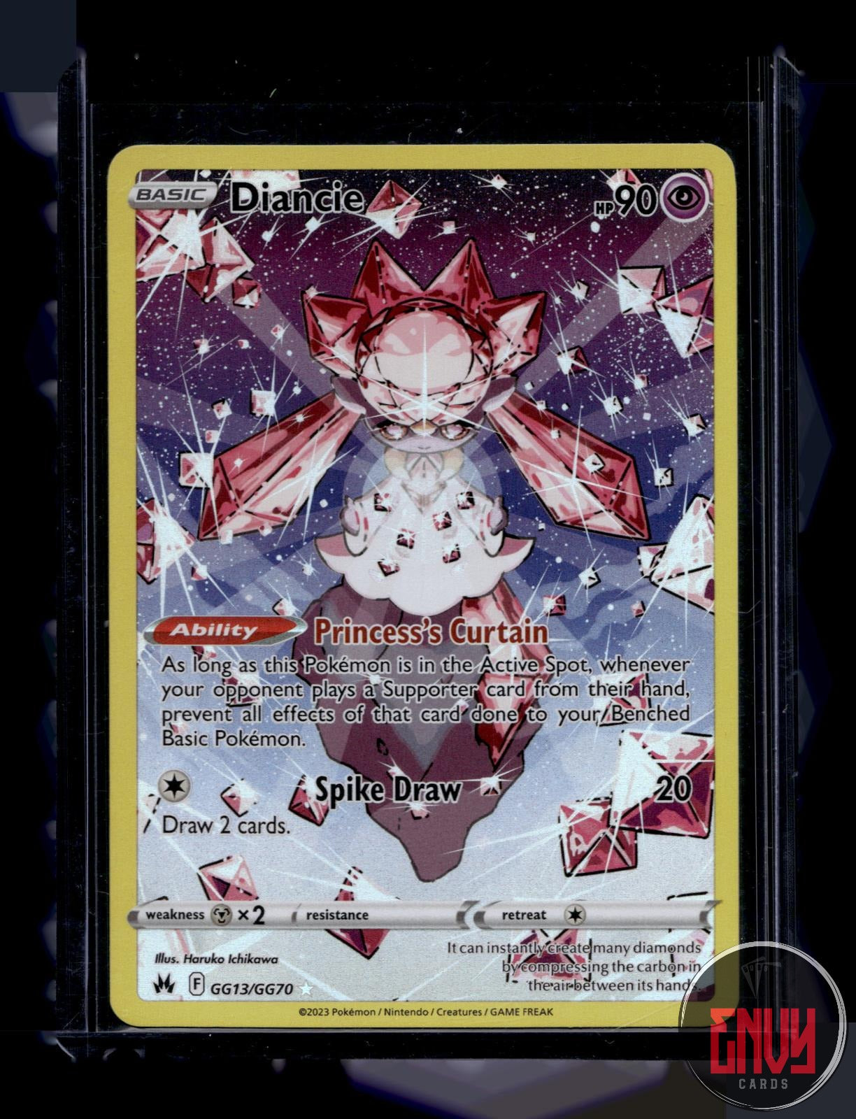 Diancie NM GG13/GG70 Trainer Gallery Rare Crown Zenith Galarian Gallery Pokemon