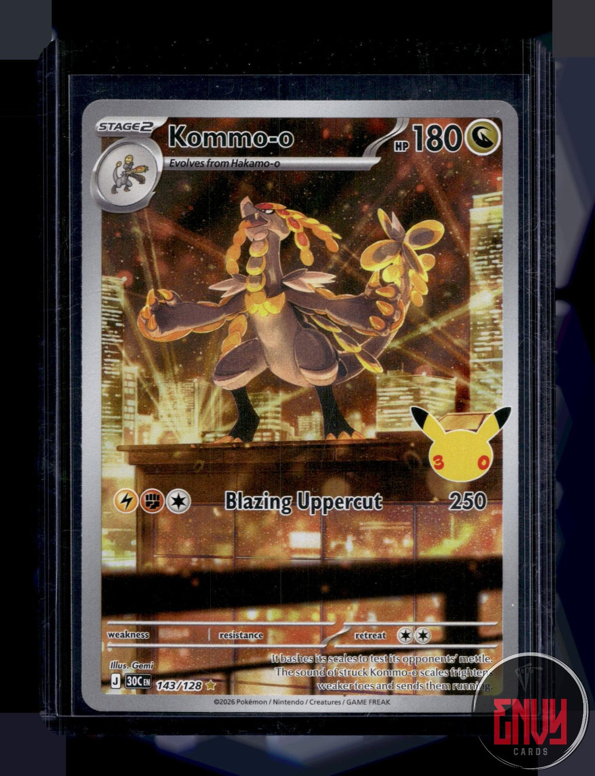 Kommo-o NM 143/128 IR ME: 30th Celebration Pokemon Holo