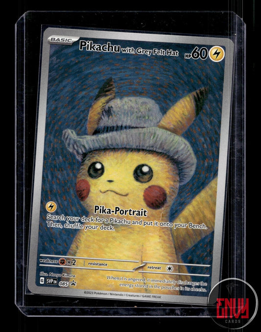 Pikachu with Grey Felt Hat Near Mint 085 Promo Scarlet & Violet Promo Pokemon