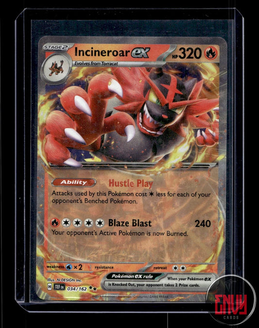 Incineroar ex Near Mint 034/162 Double Rare Temporal Forces Pokemon