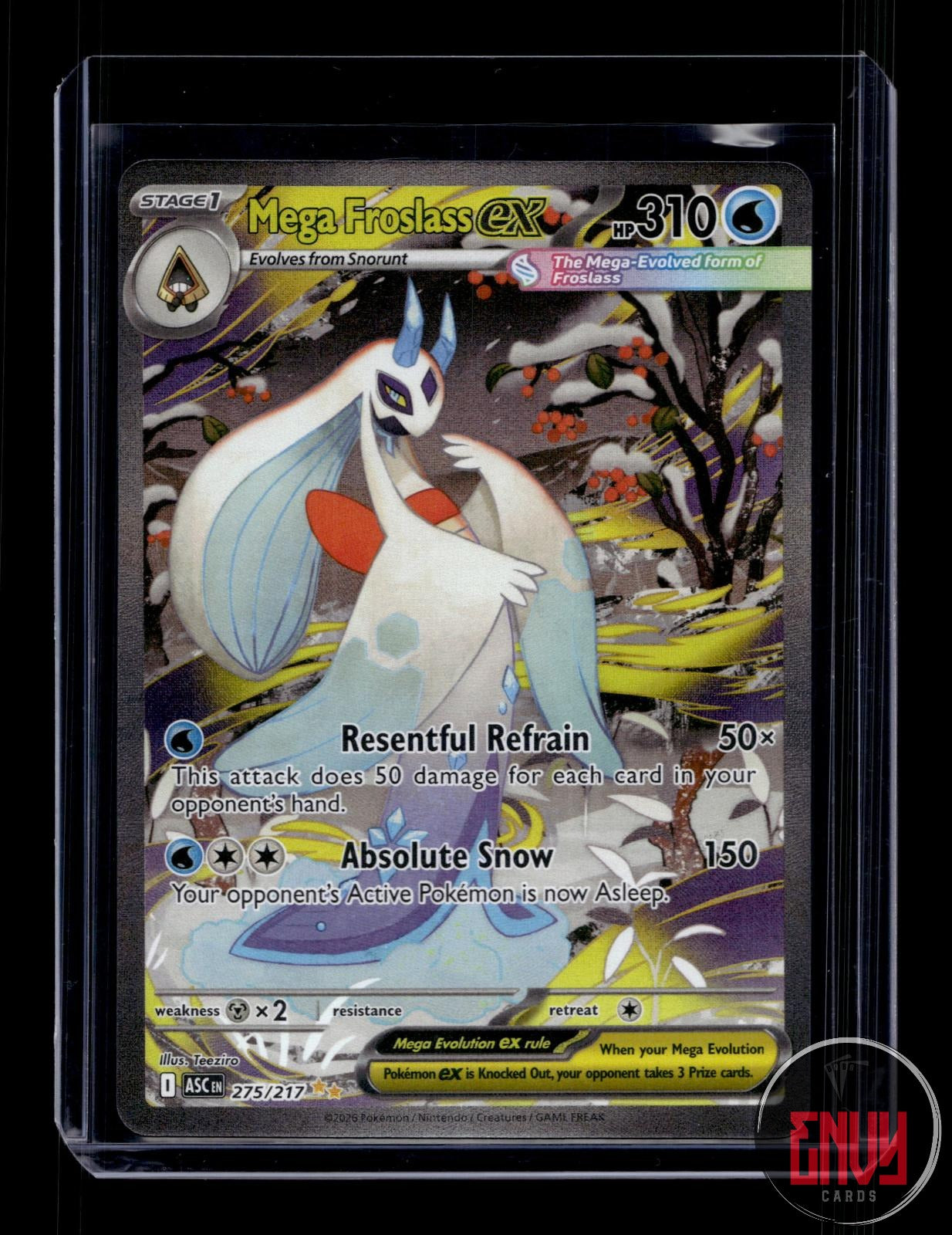 Mega Froslass ex NM 275/217 Ascended Heroes Pokemon Holo