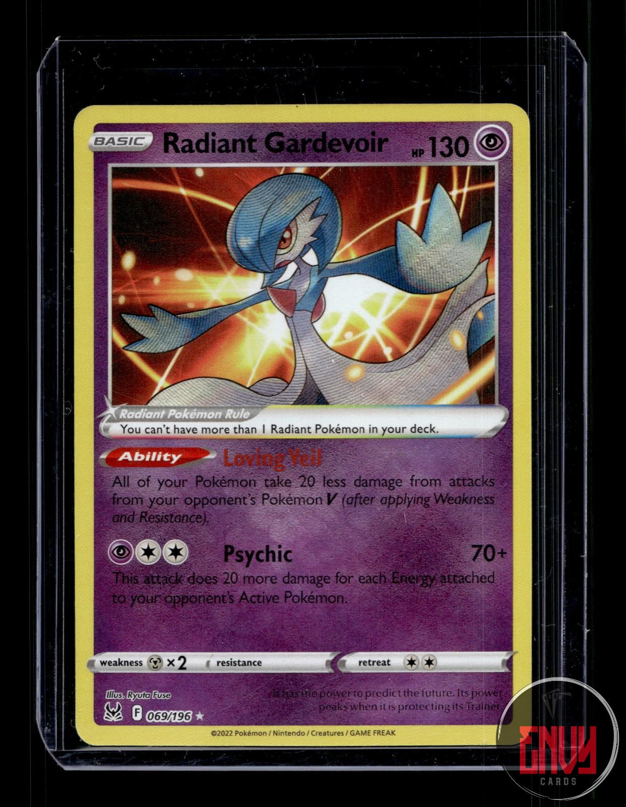 Radiant Gardevoir Near Mint 069/196 Radiant Rare Lost Origin Pokemon Holo
