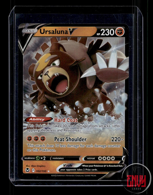 Ursaluna V Near Mint 102/195 V Rare Silver Tempest Pokemon Holo