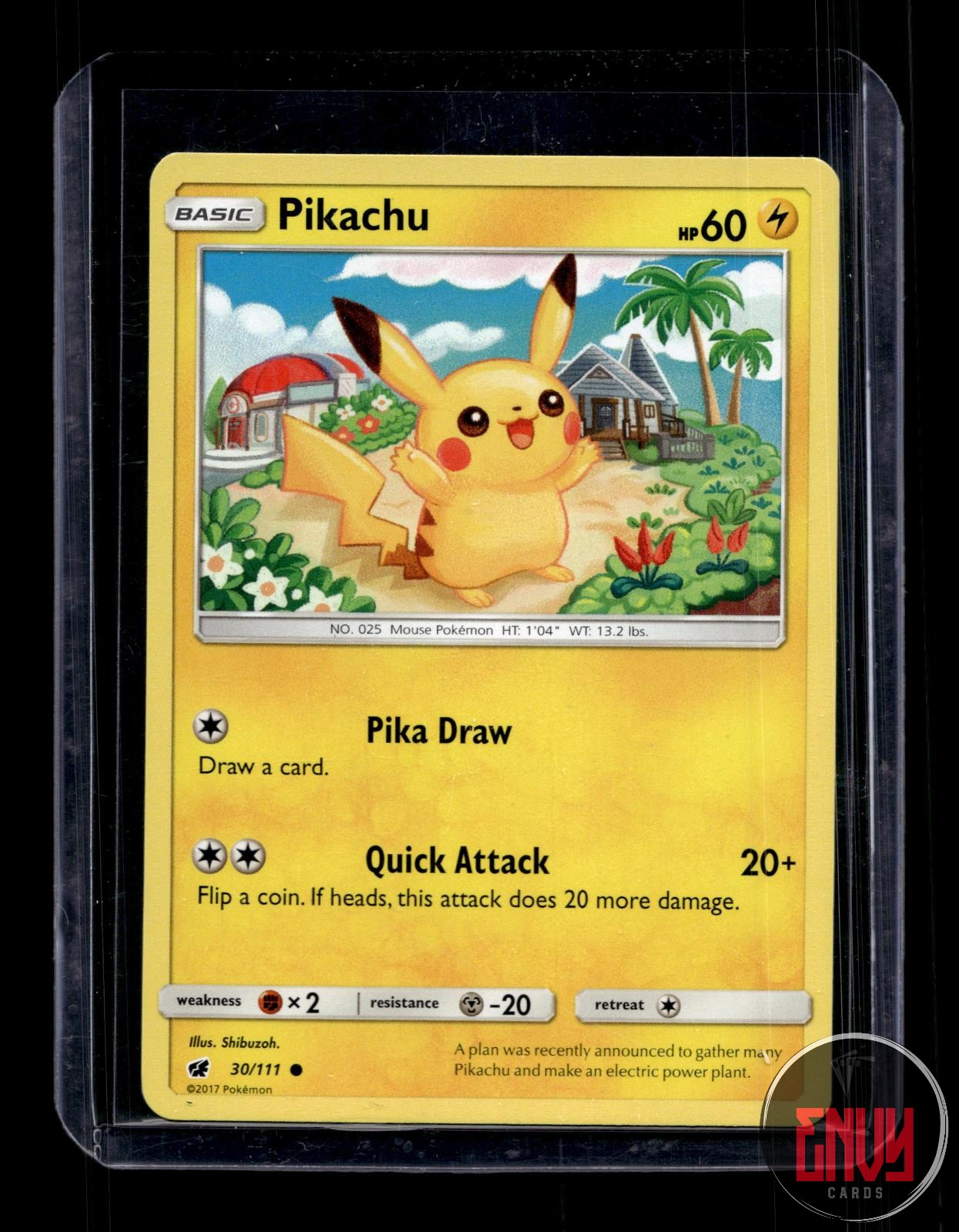 Pikachu Near Mint 30/111 Common Crimson Invasion Pokemon
