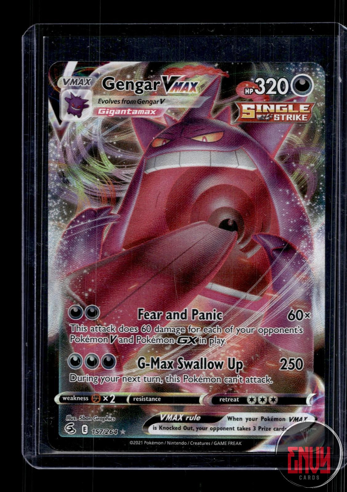 Gengar VMAX NM 157/264 UR Fusion Strike Pokemon Holo