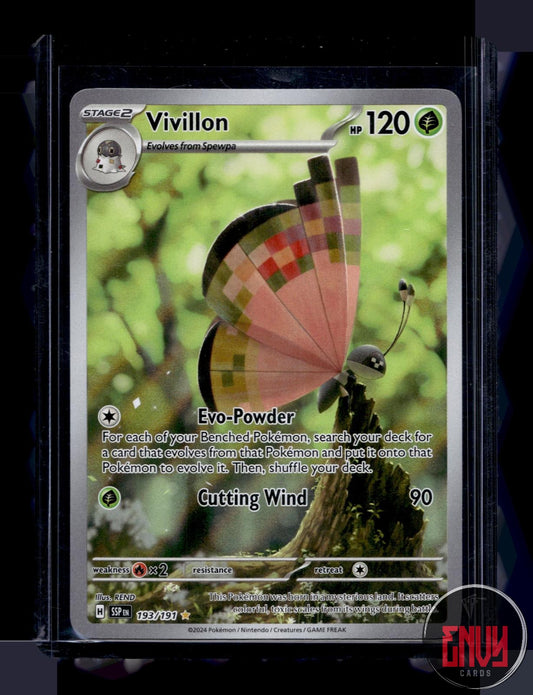 Vivillon Near Mint 193/191 Illustration Rare Surging Sparks Pokemon