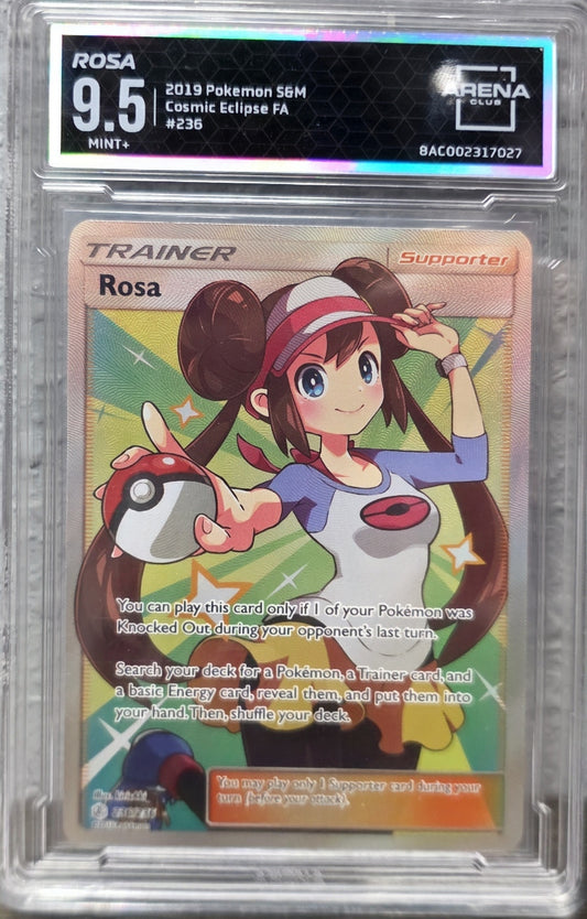 Rosa Full Art Cosmic Eclipse 236/236 Arena Club 9.5