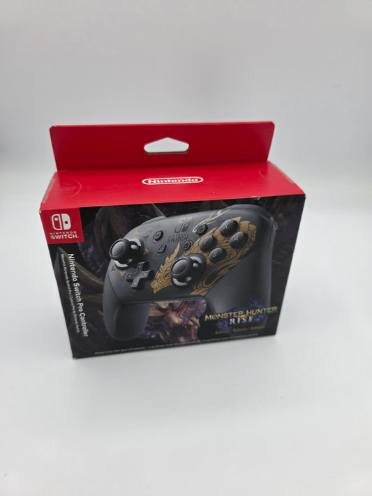 Nintendo Switch Pro Controller, Monster Hunter Rise Edition, Original Box, New