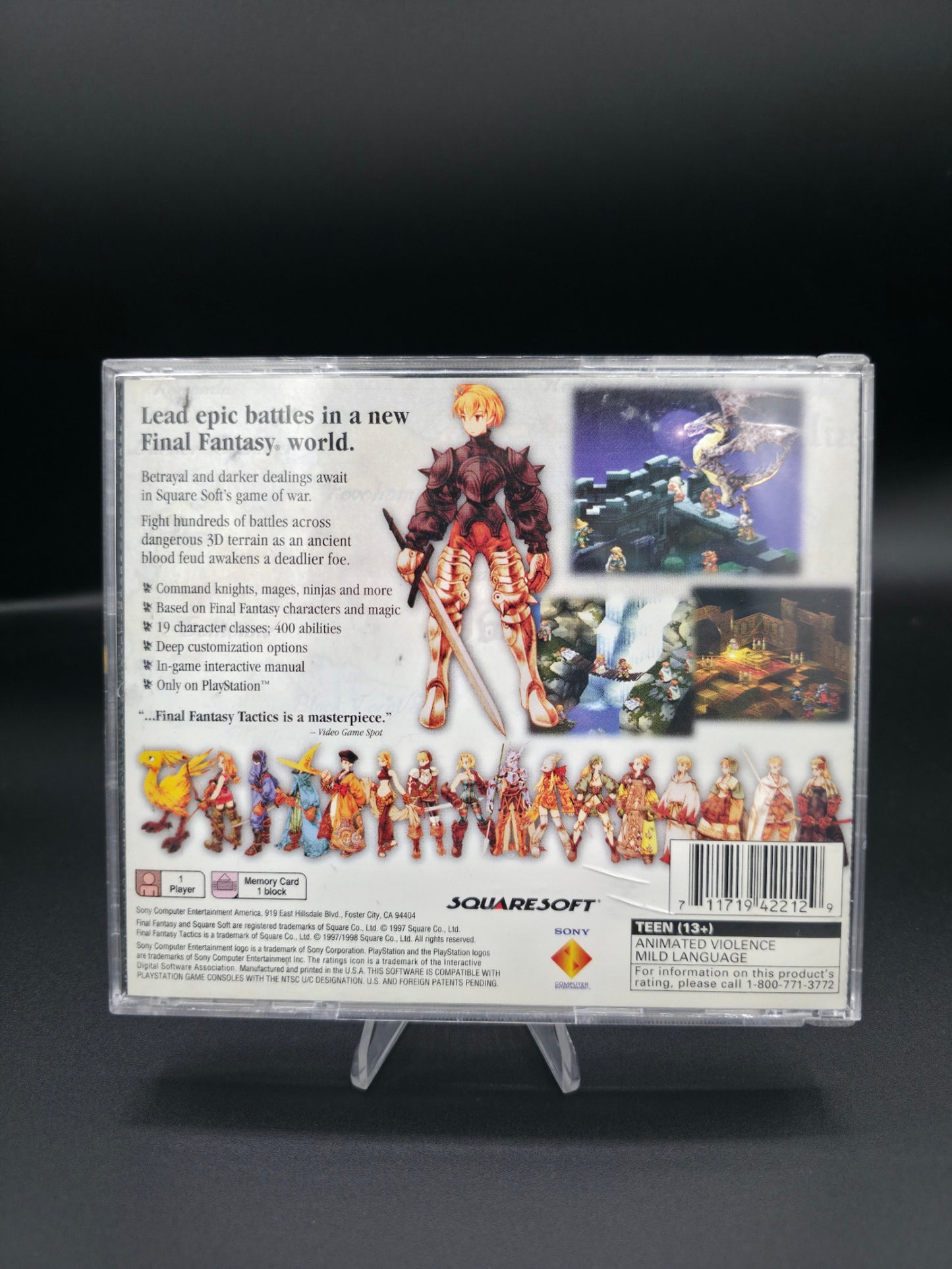 Final Fantasy Tactics - (Sony PlayStation 1) CIB Complete In Box Black Label