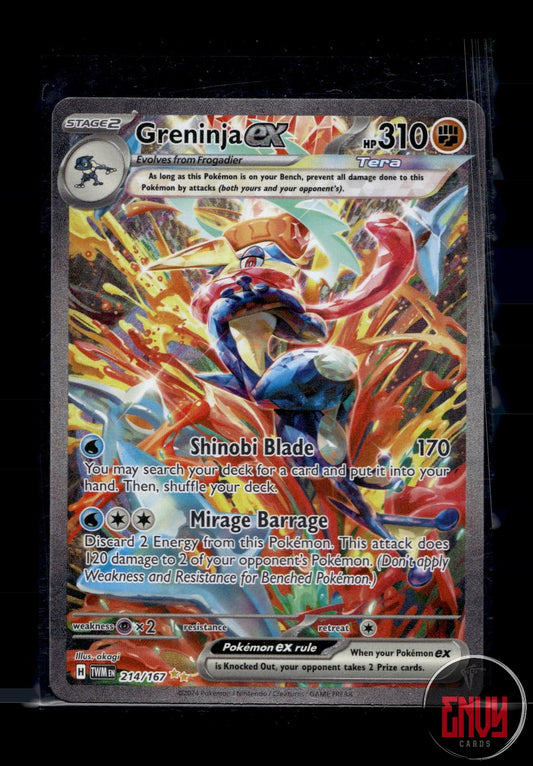 Greninja ex LP 214/167 Twilight Masquerade Pokemon Holo
