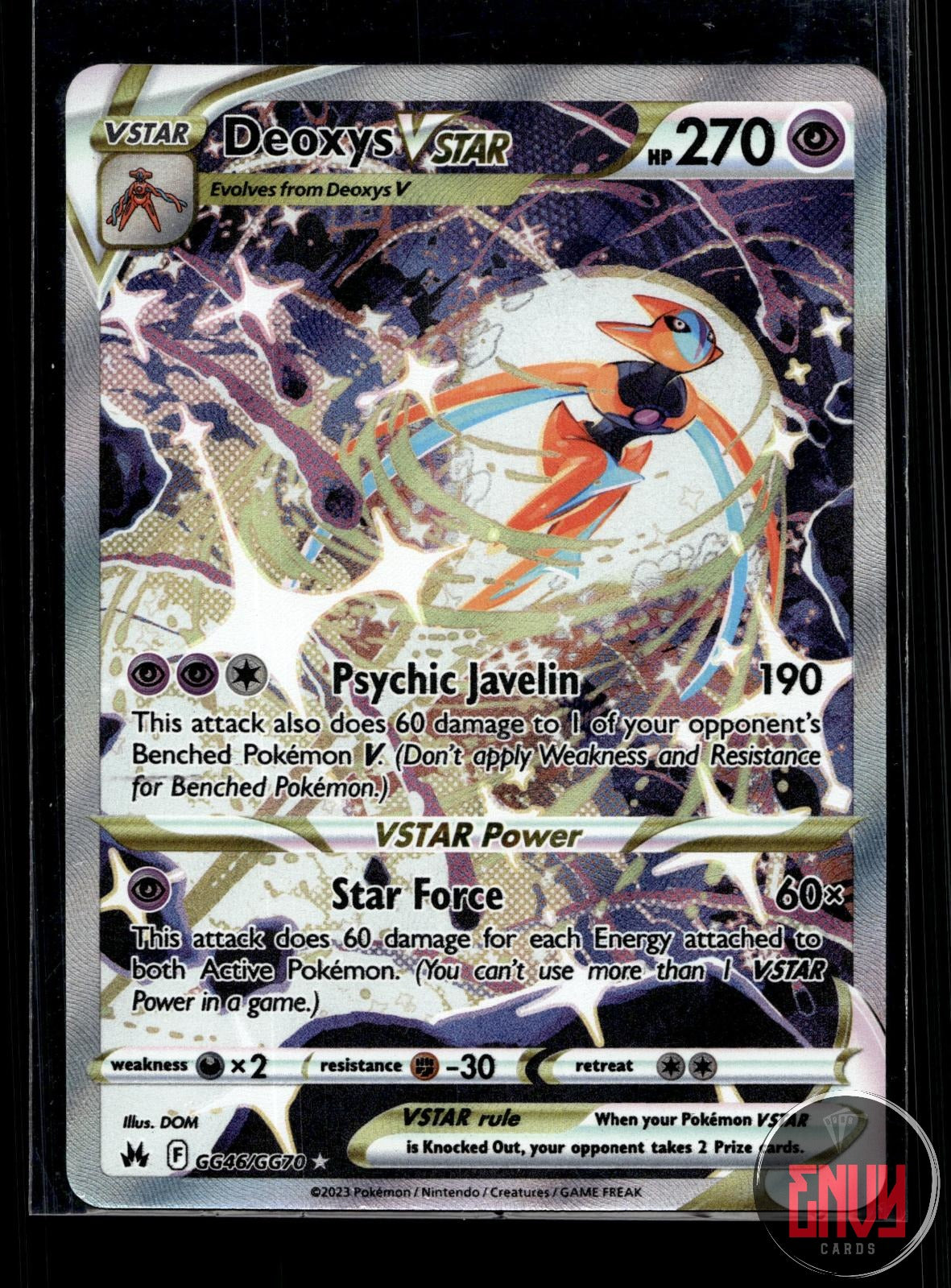 Deoxys VSTAR NM GG46/GG70 UR Crown Zenith Galarian Gallery Pokemon Holo