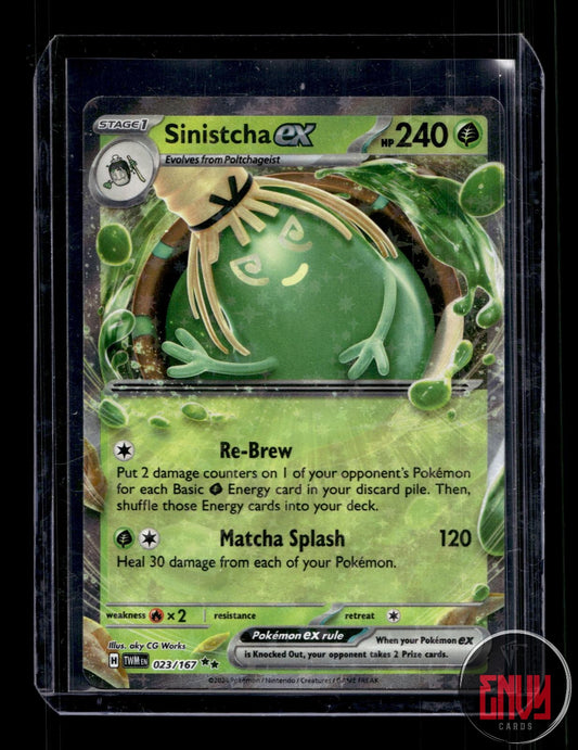 Sinistcha ex Near Mint 023/167 Double Rare Twilight Masquerade Pokemon Holo