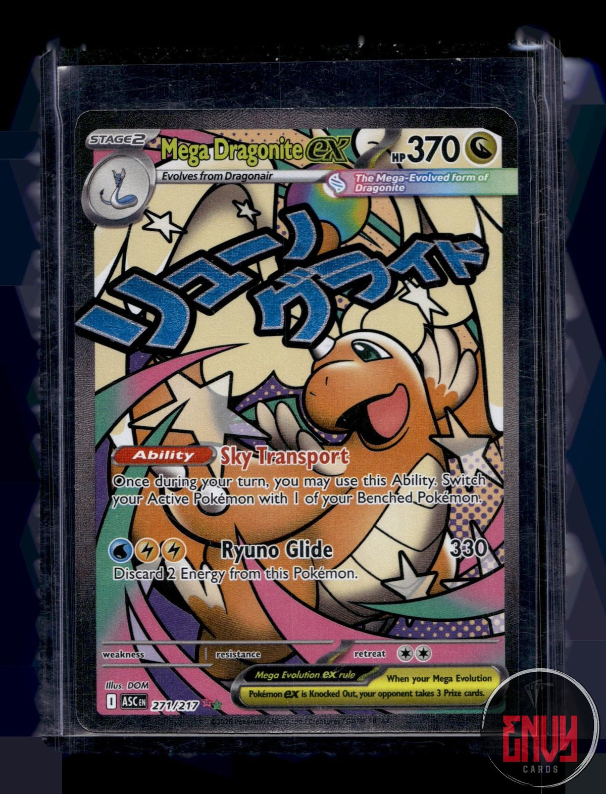 Mega Dragonite ex LP 271/217 Mega Attack Rare Ascended Heroes Pokemon Holo
