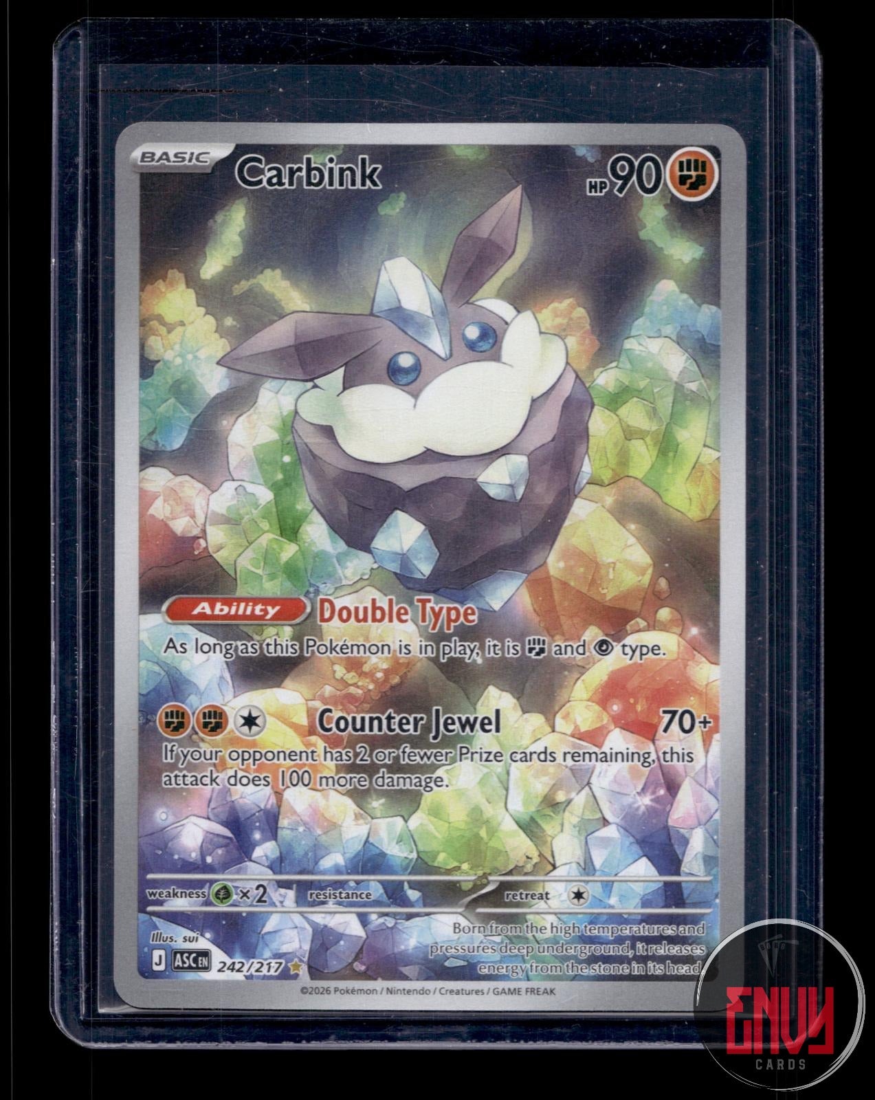 Carbink Near Mint 242/217 Illustration Rare Ascended Heroes Pokemon