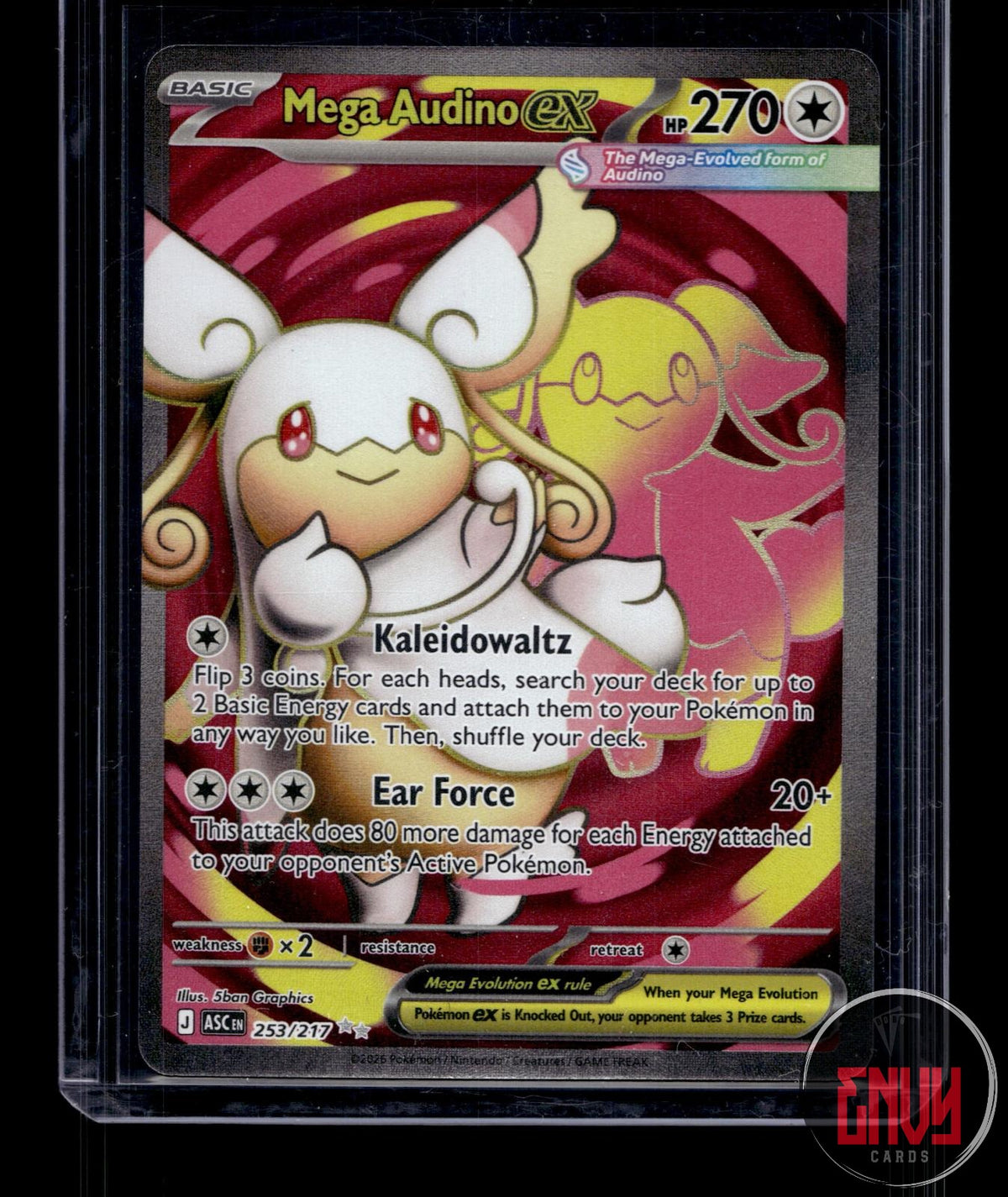 Mega Audino ex NM 253/217 UR Ascended Heroes Pokemon Holo