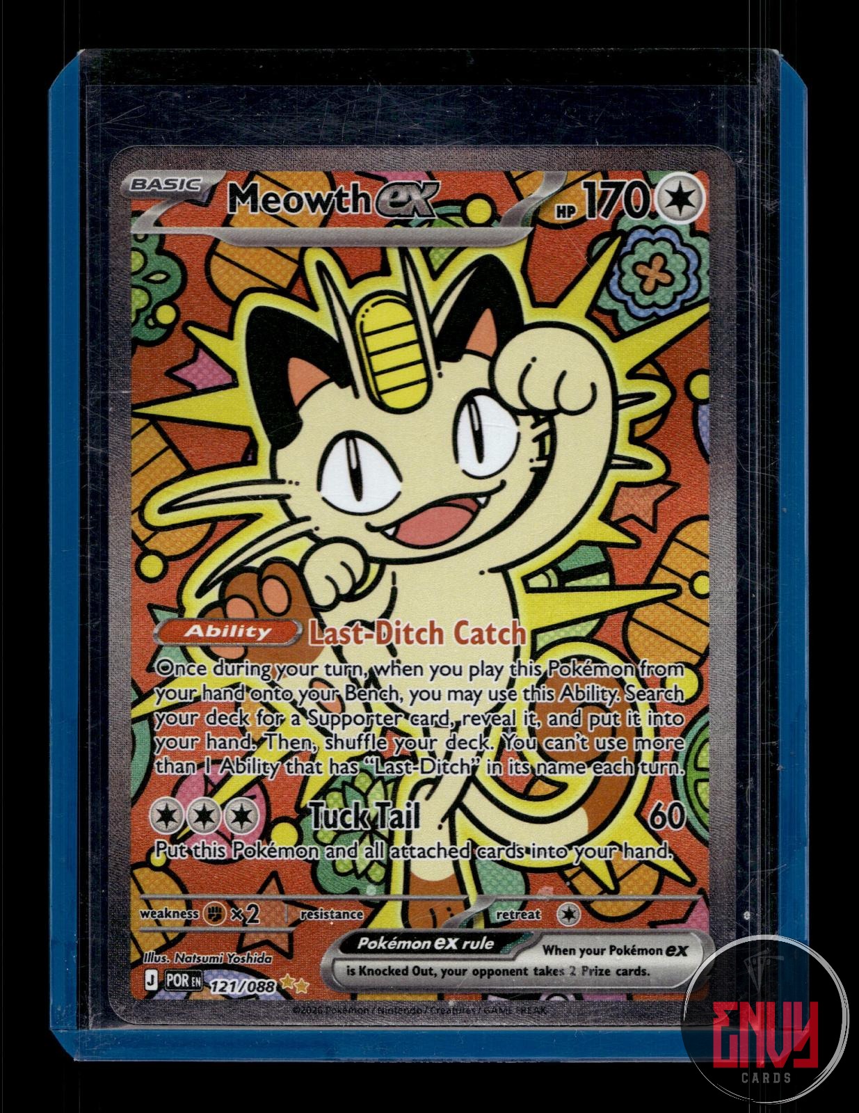 Meowth ex Near Mint 121/088 Special Illustration Rare Perfect Order Pokemon Holo