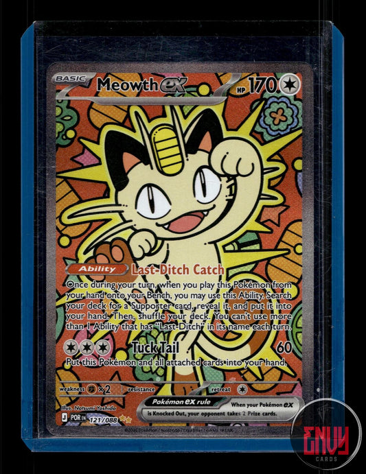 Meowth ex Near Mint 121/088 Special Illustration Rare Perfect Order Pokemon Holo