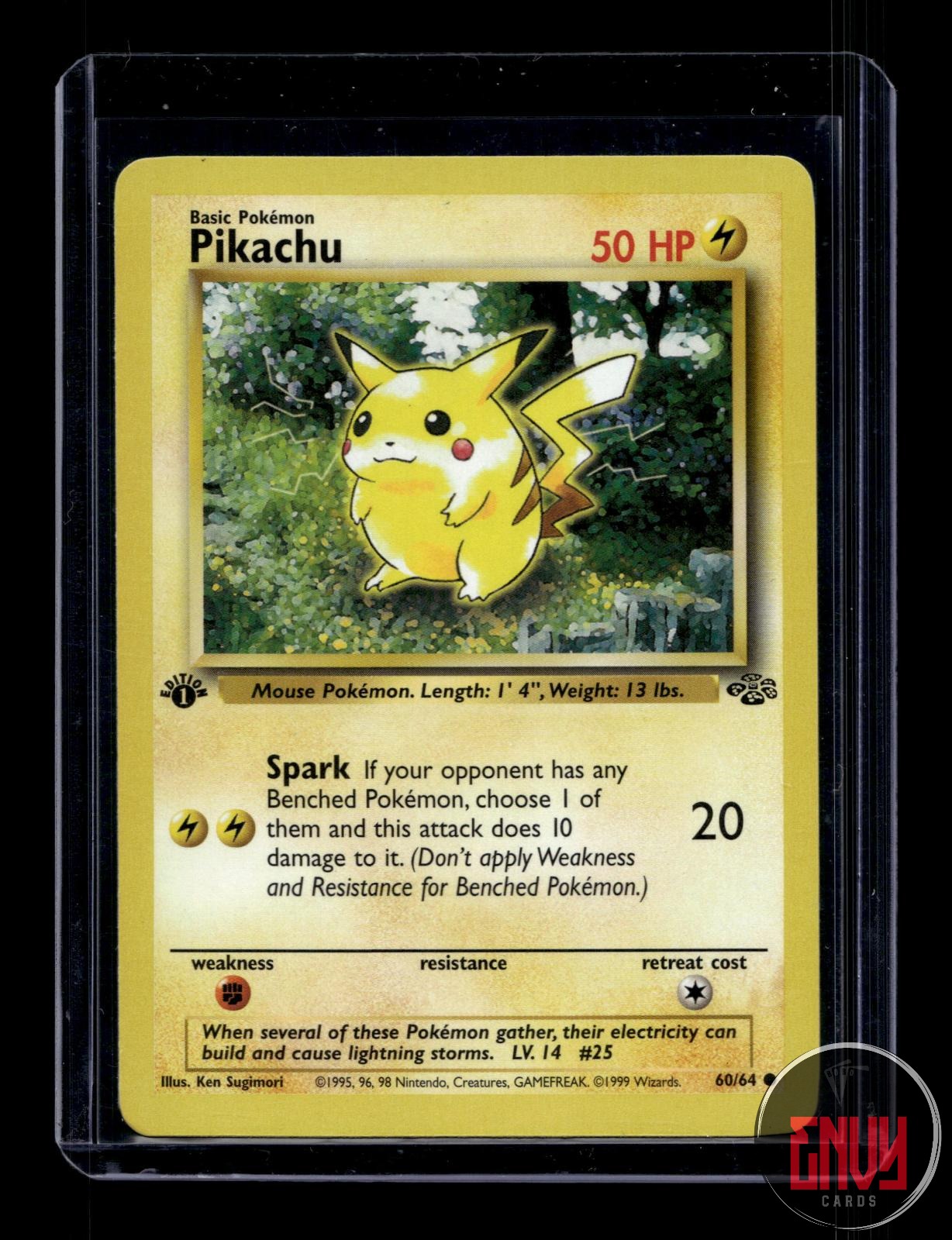 Pikachu Lightly Played 60/64 Common Jungle Pokemon 1st Edition