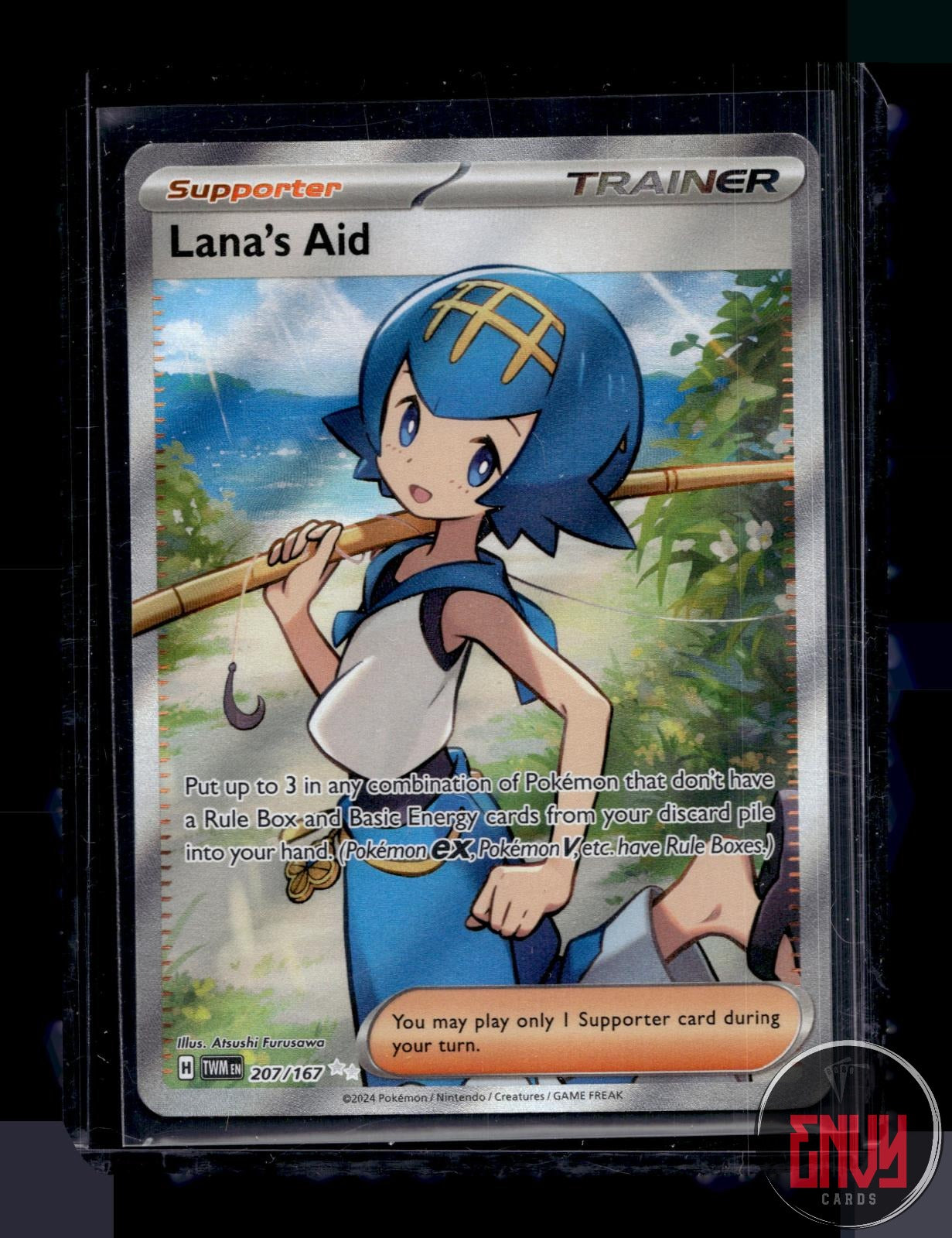 Lana's Aid Near Mint 207/167 Ultra Rare Twilight Masquerade Pokemon Holo