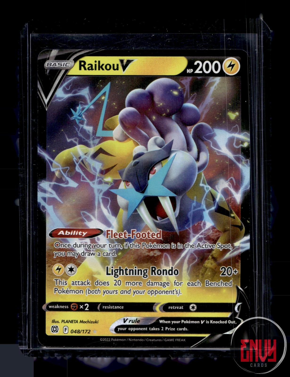 Raikou V Near Mint 048/172 V Rare Brilliant Stars Pokemon Holo