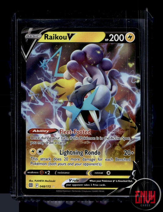 Raikou V Near Mint 048/172 V Rare Brilliant Stars Pokemon Holo