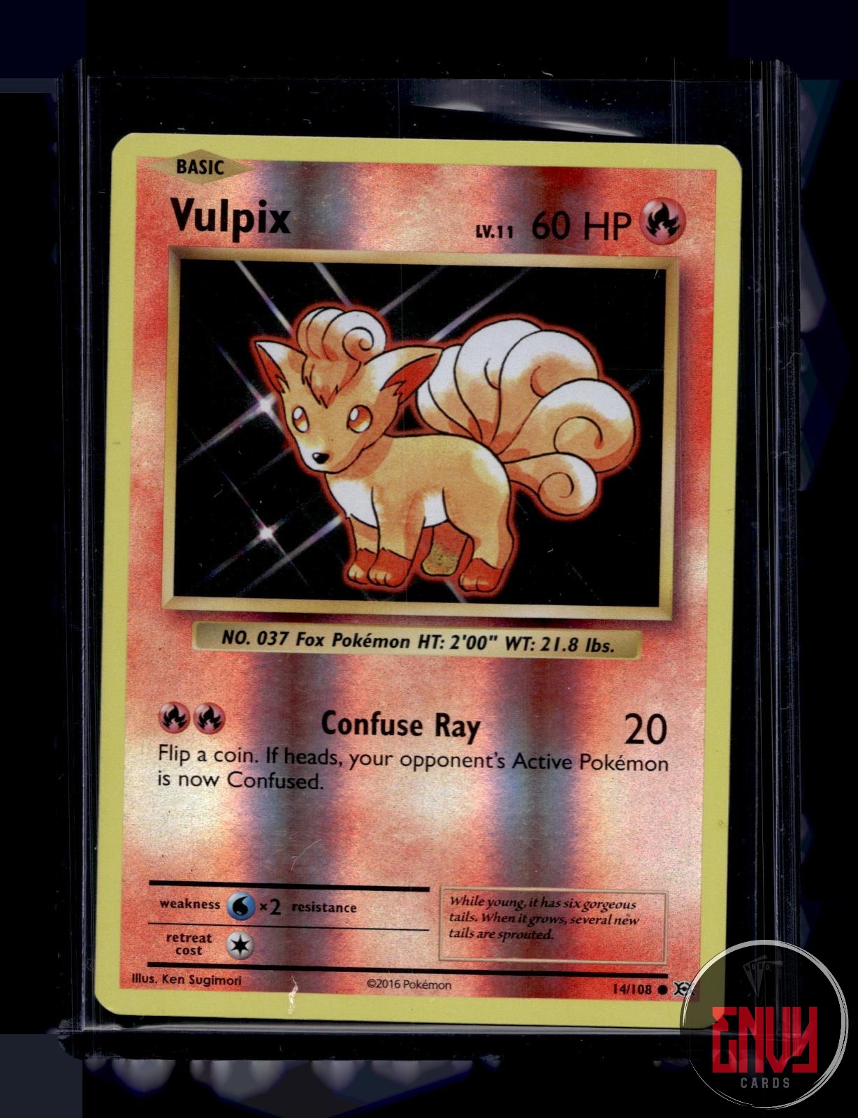 Vulpix Lightly Played 14/108 Common Evolutions Pokemon Reverse Holo