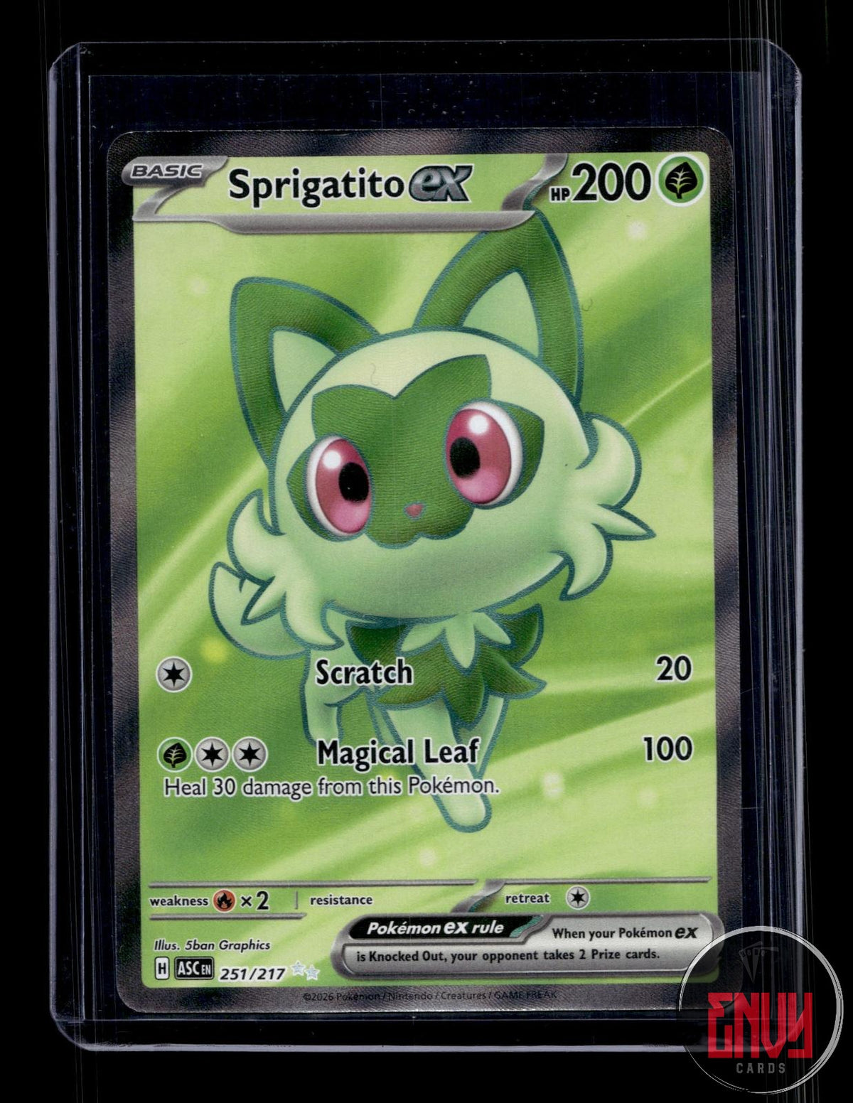 Sprigatito ex NM 251/217 UR Ascended Heroes Pokemon Holo