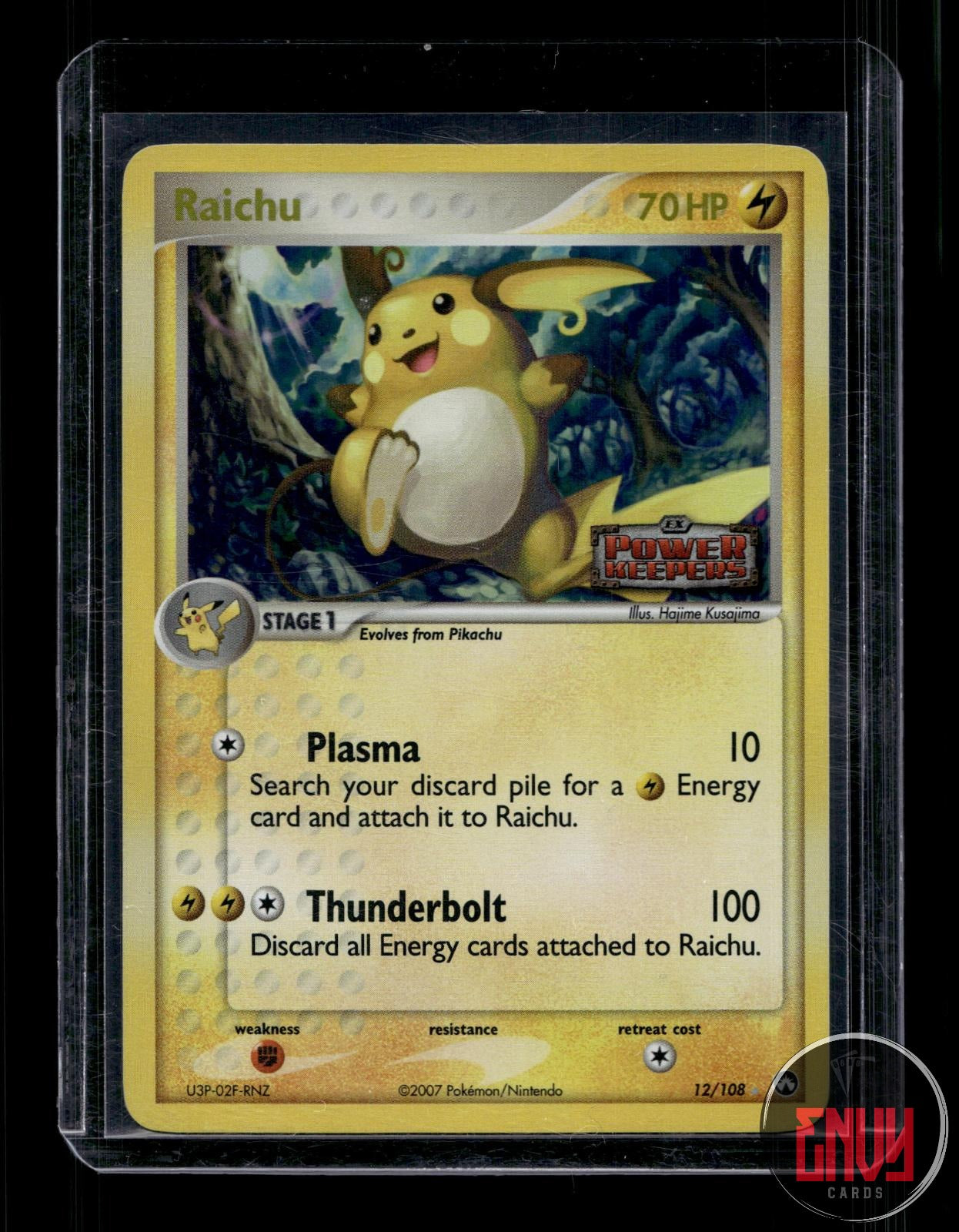 Raichu Lightly Played 12/108 Rare Power Keepers Pokemon Reverse Holo