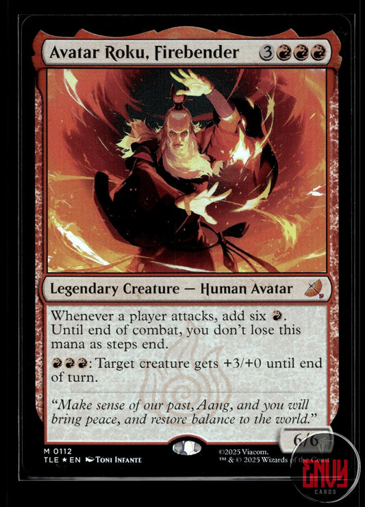 Avatar Roku, Firebender NM 112 Avatar: The Last Airbender: Eternal-Legal Foil
