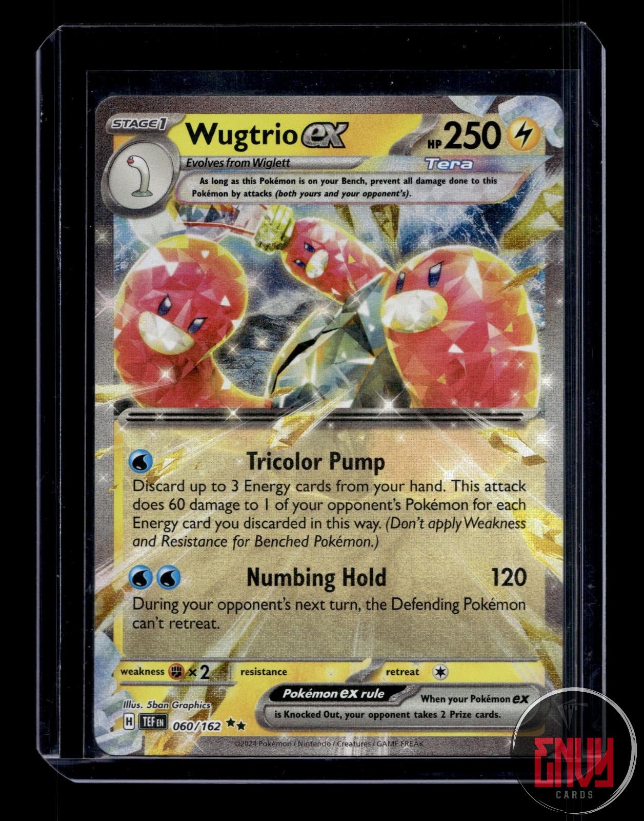 Wugtrio ex Near Mint 060/162 Double Rare Temporal Forces Pokemon