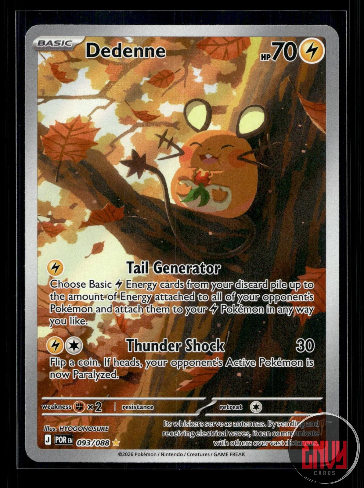 Dedenne NM 093/088 IR Perfect Order Pokemon Holo