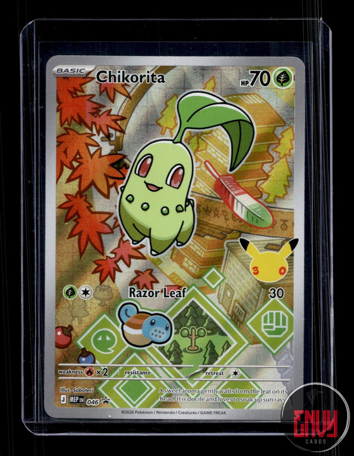 Chikorita Near Mint 046 Promo ME: Mega Evolution Promo Pokemon Holo