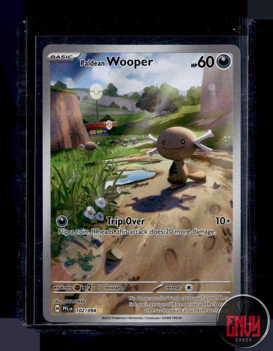 Paldean Wooper Near Mint 102/094 Illustration Rare Phantasmal Flames Pokemon