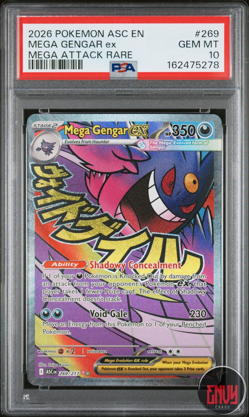 Mega Gengar EX 269 Attack Rare Ascended Heroes Pokemon PSA 10 Gem Mint