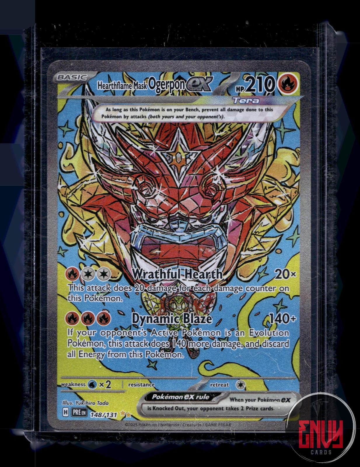 Hearthflame Mask Ogerpon ex NM 148/131 Prismatic Evolutions Pokemon