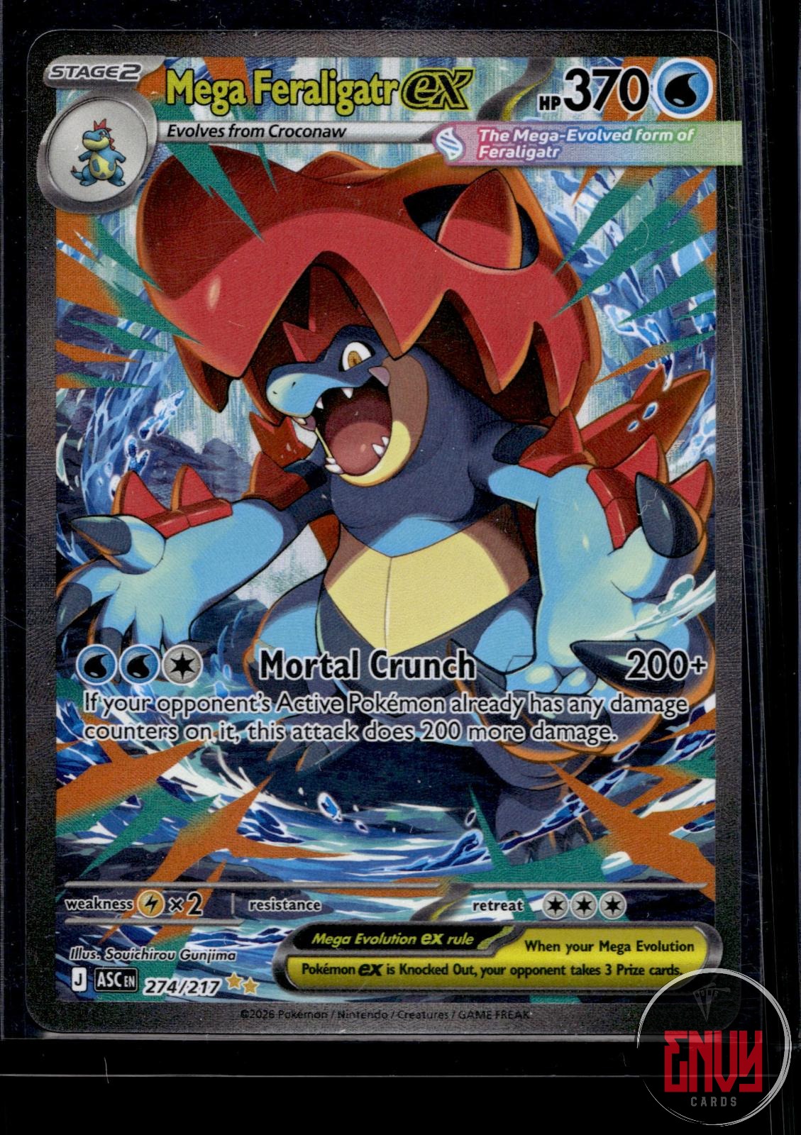 Mega Feraligatr ex NM 274/217 Ascended Heroes Pokemon Holo