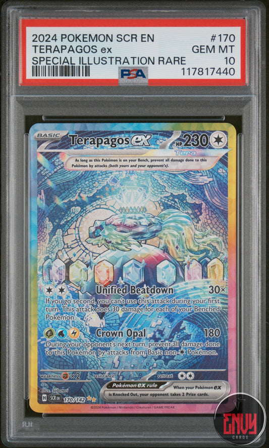 Terapagos EX 170/142 Special Illustration Rare Pokemon PSA 10