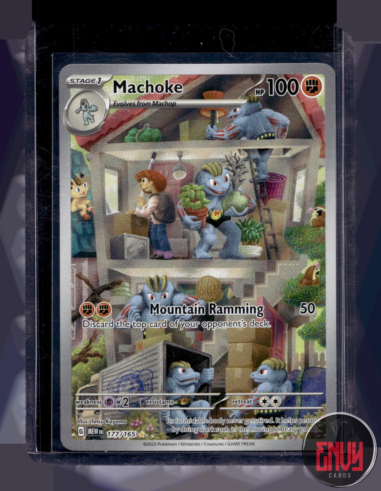 Machoke Near Mint 177/165 Illustration Rare 151 Pokemon