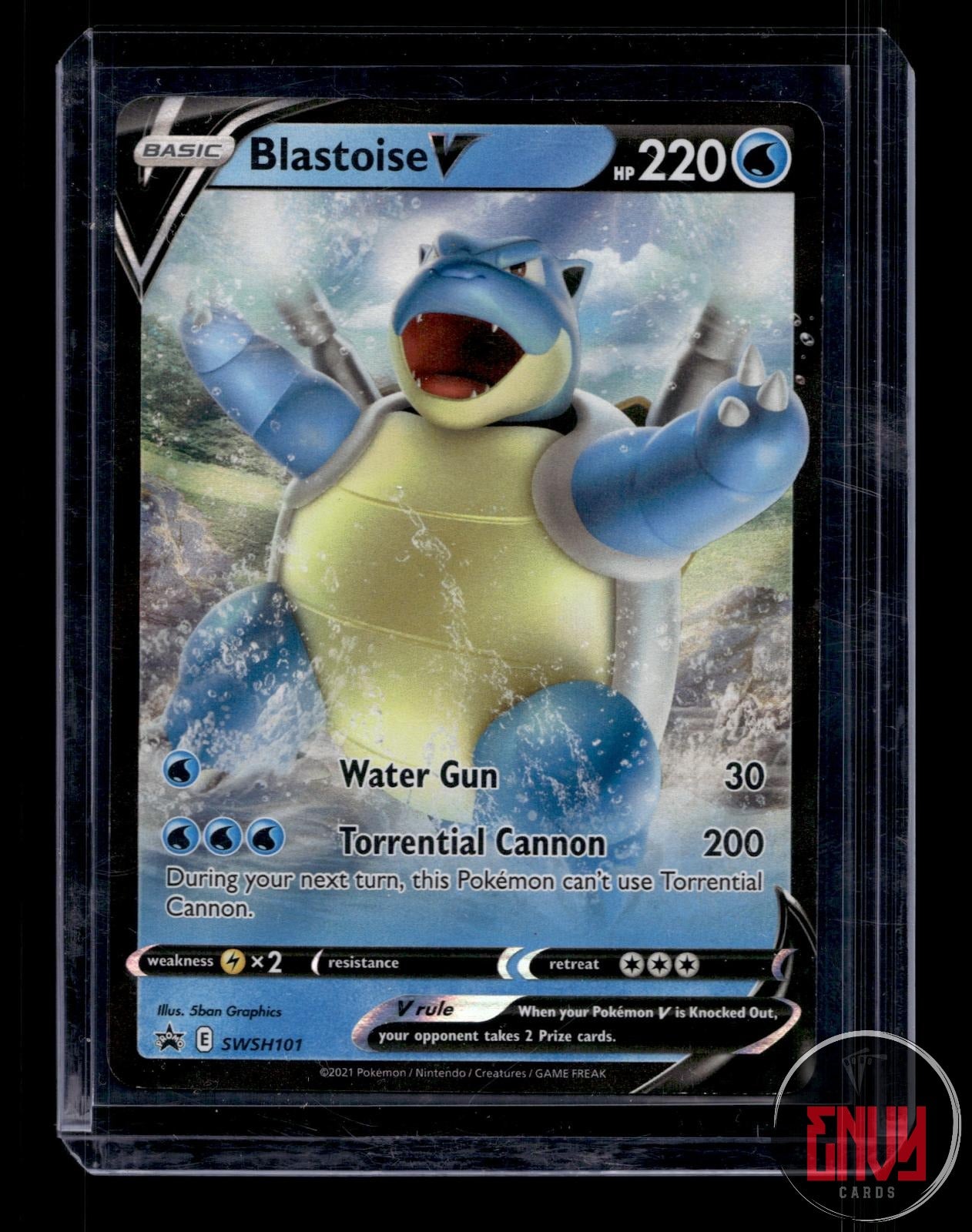 Blastoise V Lightly Played SWSH101 Promo Sword & Shield Promo Pokemon Holo