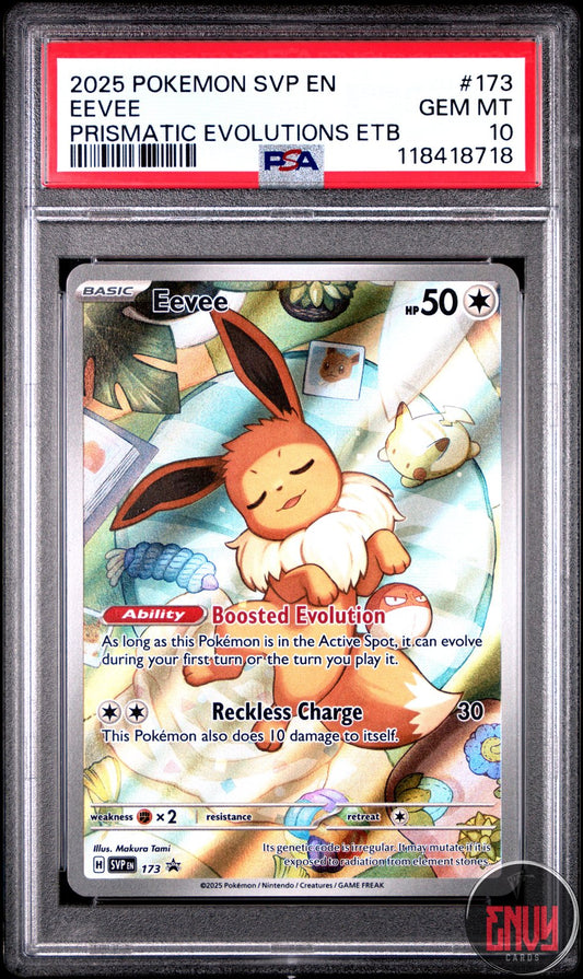 Eevee 173/131 Prismatic Evolutions Elite Trainer Box Pokemon PSA 10
