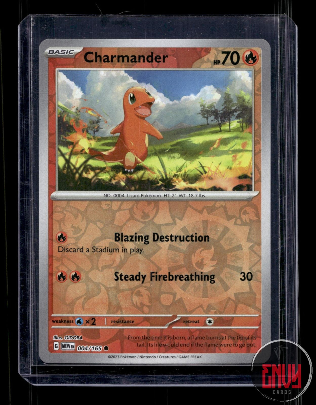 Charmander NM 004/165 C 151 Pokemon Reverse Holo